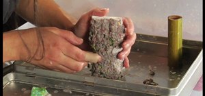 Sculpt a flower vase from waste paper pulp