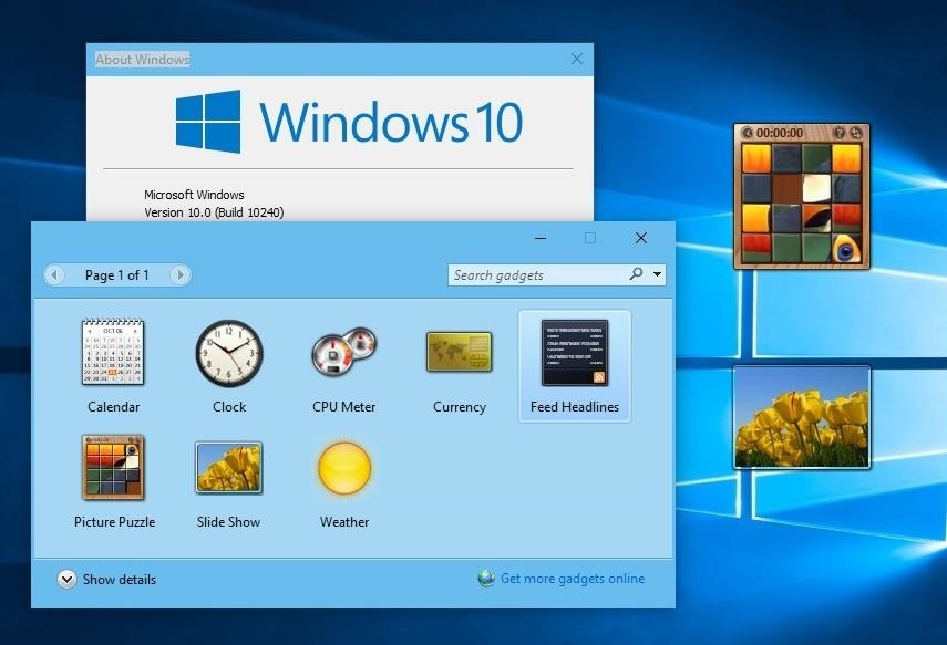 free download gadgets for windows 10