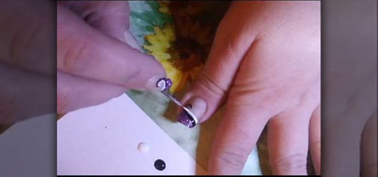How to Creat white, purple & black swirl nail art « Nails & Manicure ::  WonderHowTo