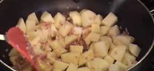 Cook Indian style potatoes with fenugreek (Aloo methi)