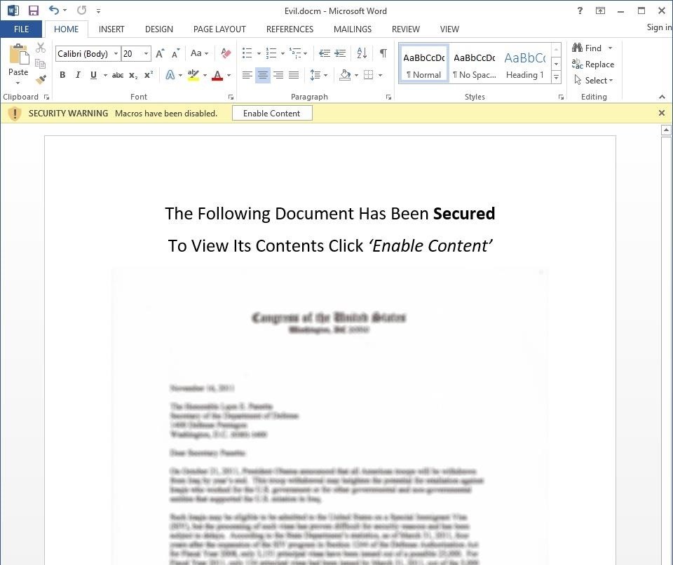 How to Create & Obfuscate a Virus Inside of a Microsoft Word Document