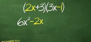 Use FOIL to distribute two binomials in algebra