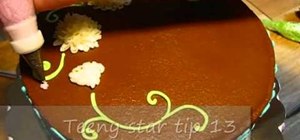 Decorate a floral damask birthday cake
