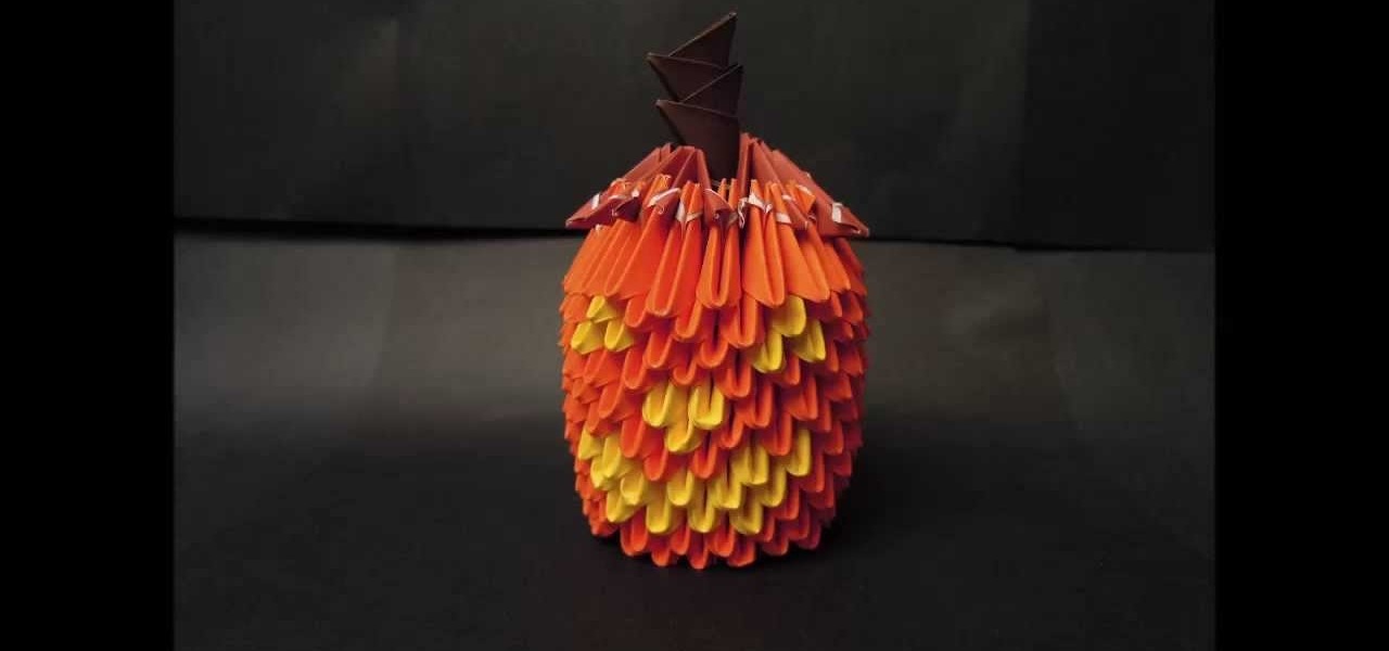 Make 3D Origami Halloween Pumpkin
