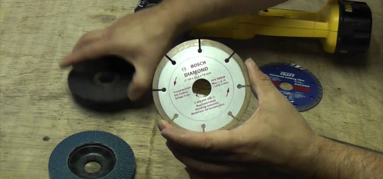How To Select The Right Disc For Your Angle Grinder Or Cut Off Tool Tools Equipment Wonderhowto