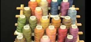 Thread paint with embroidery