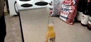 Make a bottle of beer appear to instantly freeze