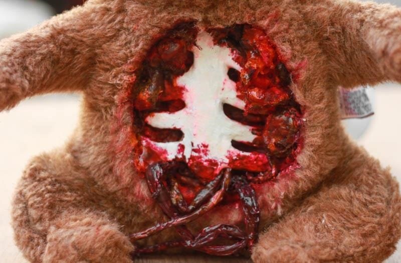How to Turn a Cute & Innocent Teddy Bear into a Man-Eating Grizzly Zombie for Halloween