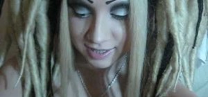 Create a black and white cyber Goth makeup look