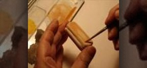 Carve and paint a miniature basswood hotdog