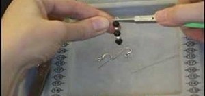 Make simple gemstone bead earrings