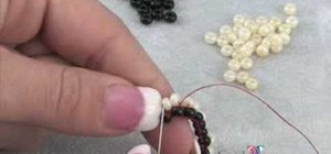 Do an ndebele or herringbone stitch for beaded jewelry