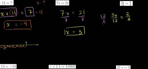 Solve one step equations