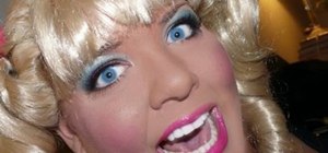Create a perky Barbie Skipper makeup look for Halloween