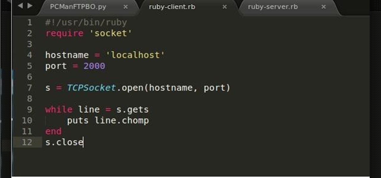 Make a Client/Server Connection in Ruby