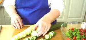 Make vegetable and chef salad