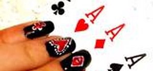 Get Lady Gaga "Poker Face" inspired nails