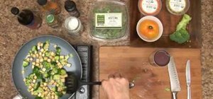 Make a vegetarian tofu bean & broccoli stir-fry