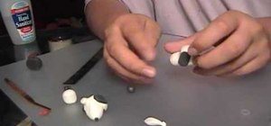 Make a polymer clay Snoopy head