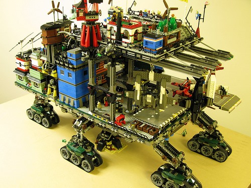 Insane Eco-Punk LEGO Crawler Town
