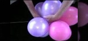 Make a balloon arch decoration drop for a party