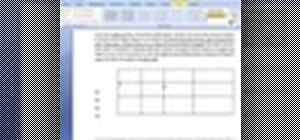 Create tables in MS Word 2007