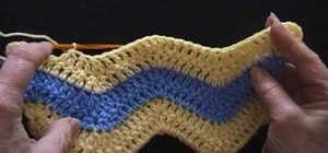 Crochet a chevron stripe pattern