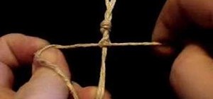 Tie a right half knot spiral for hemp jewelry