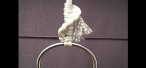 Tie off a suspension ring with a basic knot