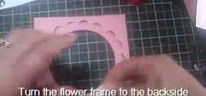 Make a slit flower frame card