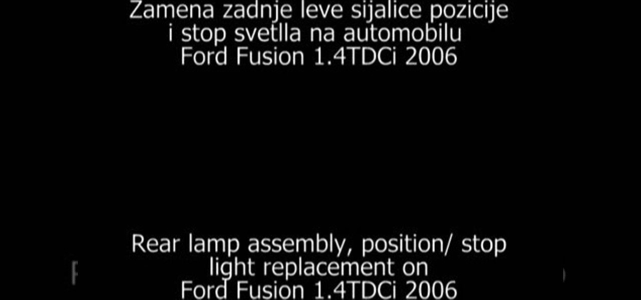 Replace a Stop Light Bulb in a Rear Lamp Assembly, Ford Fusion 2006,