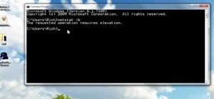 Run a command prompt as an administrator in Windows Vista or 7