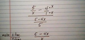 Simplify complex fraction w/ single fraction on bottom