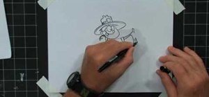 Draw a cartoon park ranger