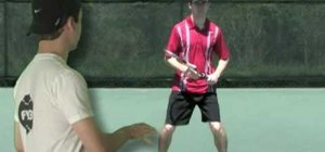 Employ the tennis footwork ready position
