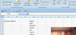Randomly select a name from a list in Microsoft Excel