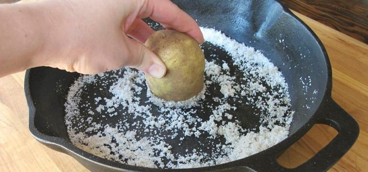 Give Your Dirty Cast Iron Pans a Salted Spud Scrub