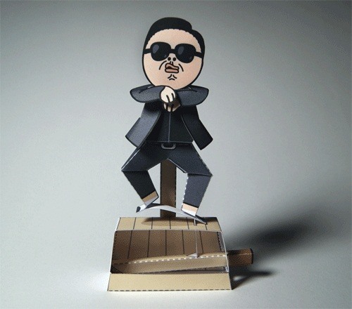 Make PSY Dance Whenever You Want with This DIY Gangnam Style Papercraft Machine