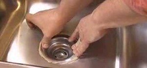 Install a kitchen sink strainer