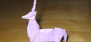 Origami a unicorn