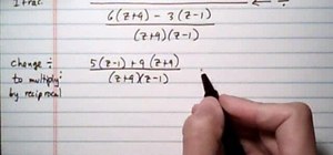 Simplify a complex fraction w/ binomial denominators
