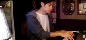Play a piano instrumental cover of Justin Bieber's "Stuck in the Moment