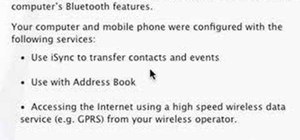 Setup a bluetooth mobile phone in OS X