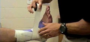 Tape an ankle to help prevent injuries