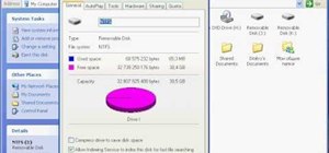 Format a USB thumb drive to NTFS in Windows XP