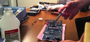 Apply thermal paste to bitcoin mining cards