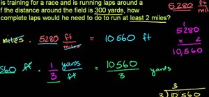 Solve a word problem that asks you to convert yards into miles