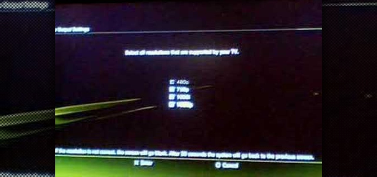 Skygge forsætlig Inficere How to Choose between 720p or 1080i resolution for your PS3 « PlayStation 3  :: WonderHowTo