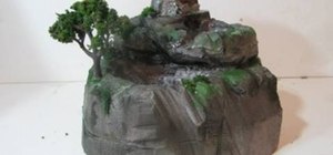 Make a terrarium waterfall at home