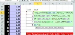 Make an Excel formula for a decimal stem & leaf chart